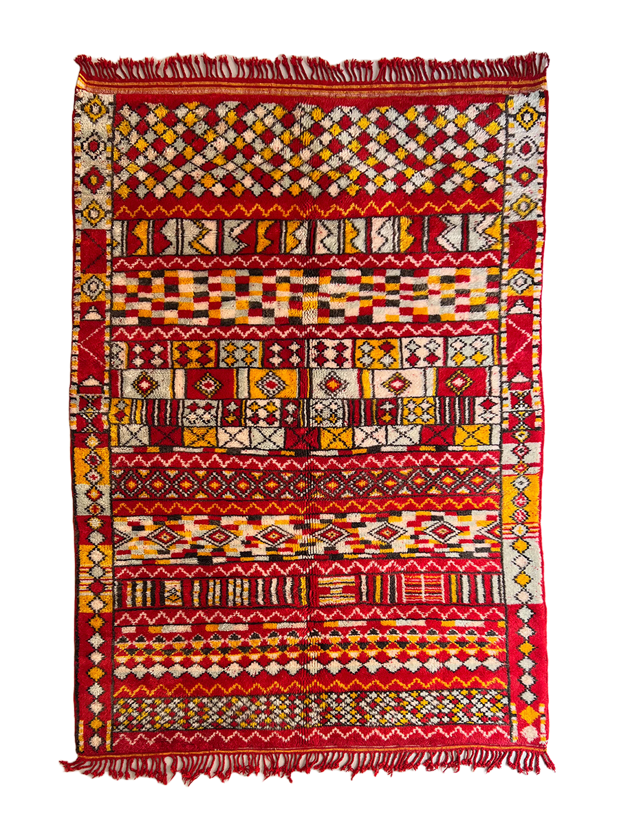 M'rirt's Modernized Vibrant Boujad | 6'-4" x 9'-2"