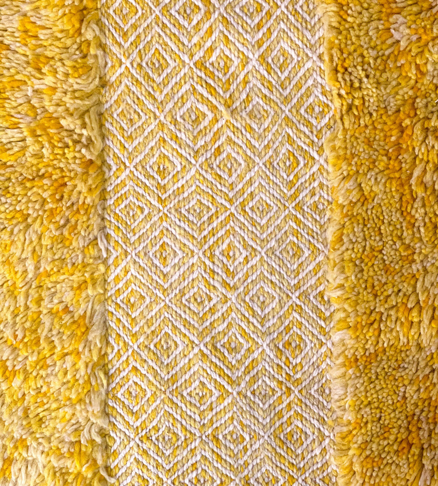 Anzal’s Sunlit Mixed Technique | Moroccan Wool Area Rug 6’8" x 9’11"