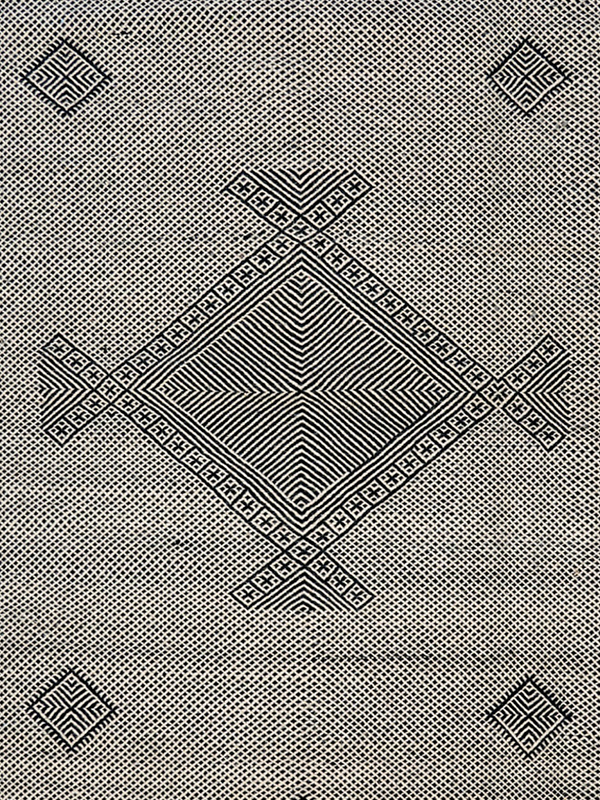 Khadija’s Black and White Flatweave | 8'-6